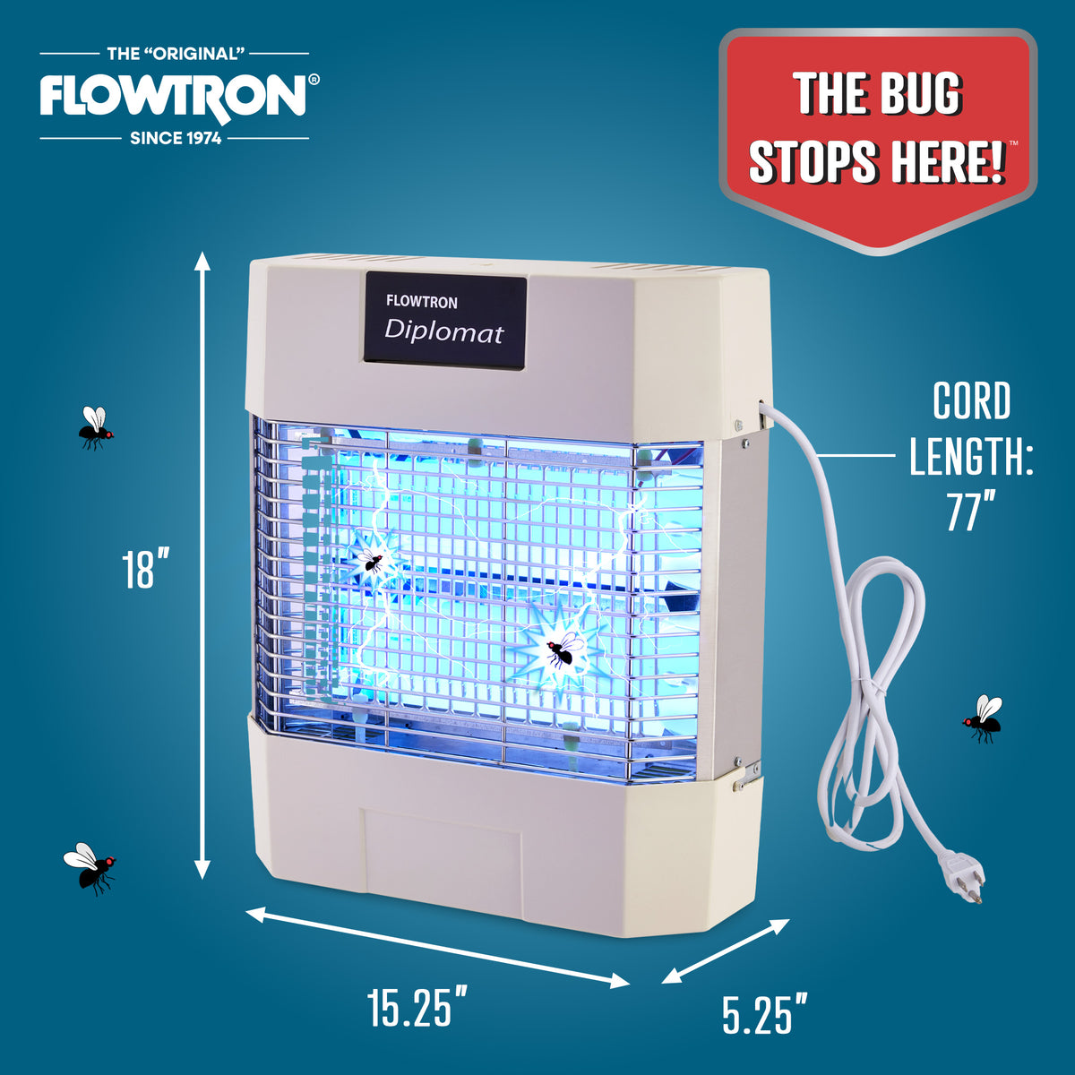 Flowtron 80W Indoor Commercial Bug Zapper, 1200 sq.ft coverage