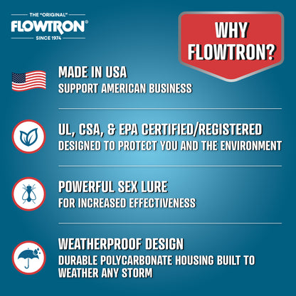 Flowtron 120W Indoor/Outdoor Bug Zapper, 2000 sq.ft / 2 Acre coverage