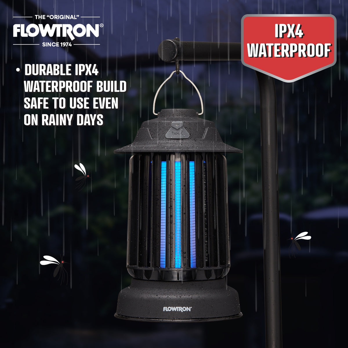 Flowtron Bug Zapper Lantern, 2150 sqft coverage