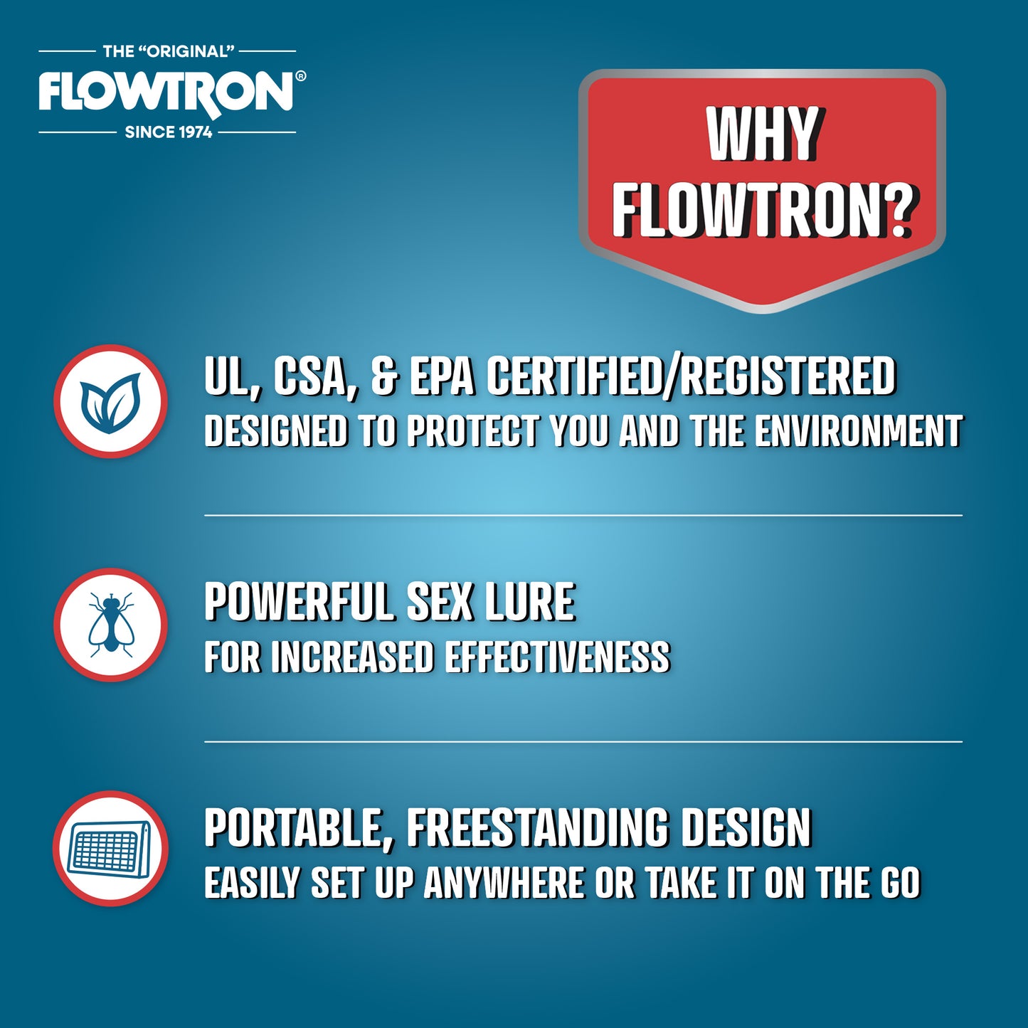 Flowtron 30W Portable Indoor Fly Killer, 500 sq.ft coverage