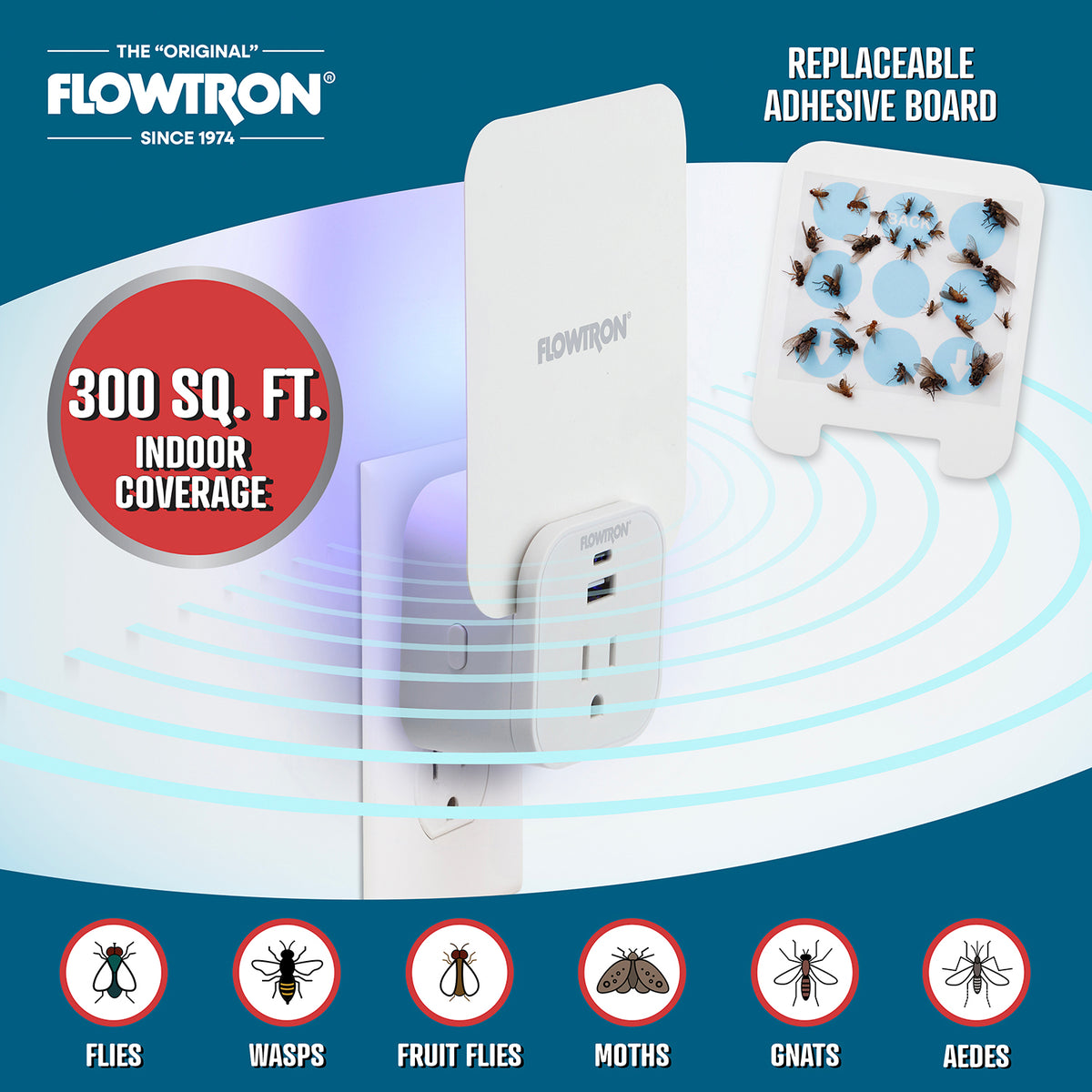 Insect Trap w/ Single Power Hub | 300 sqft coverage